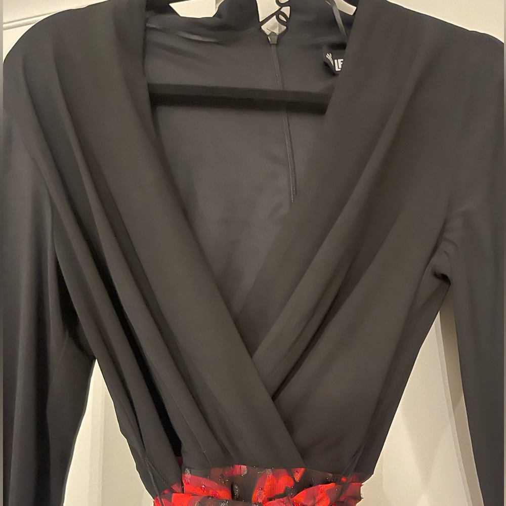 Black and Red dress with roses